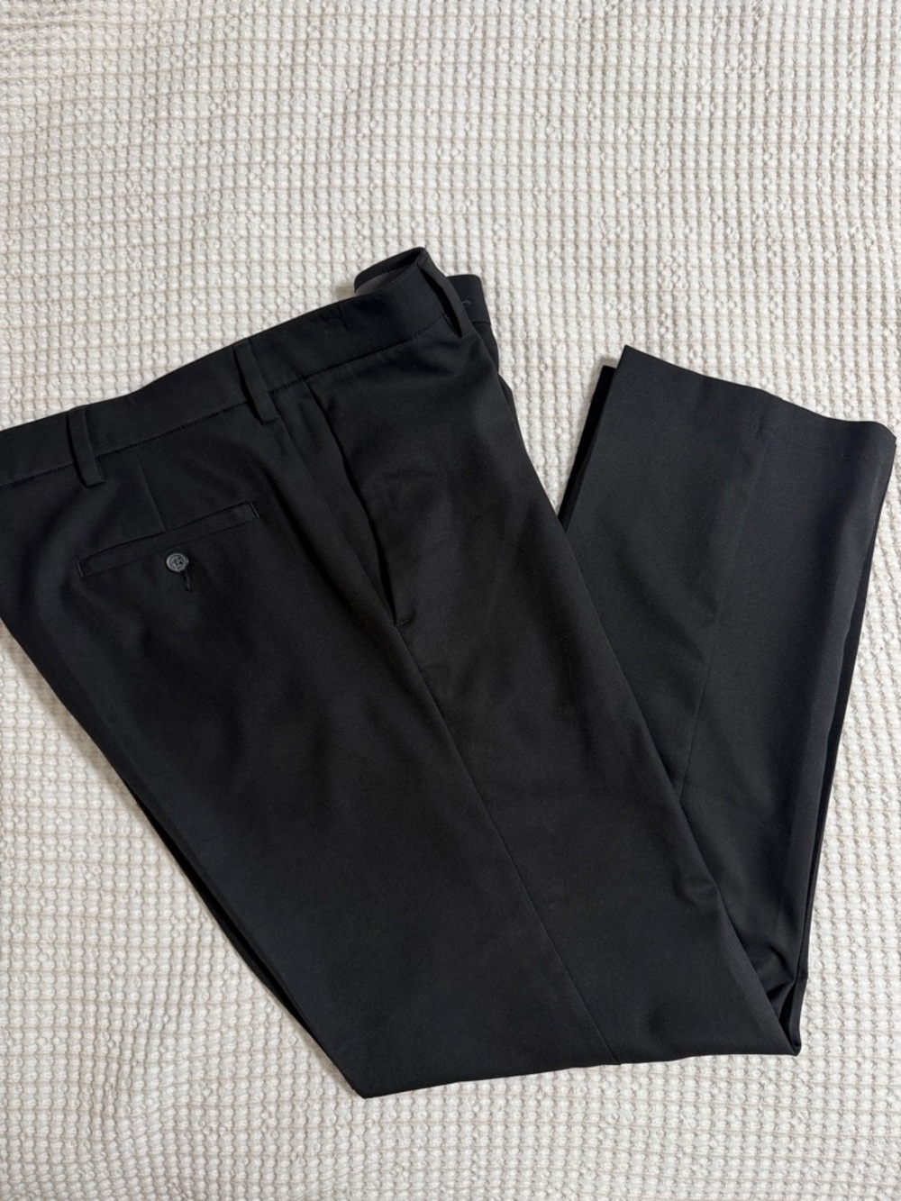 Haggar Black Performance Pants with Gray Waistband